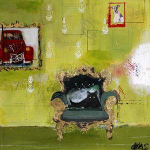 Baroque mixed media and resine on canvas 0,60x0,60