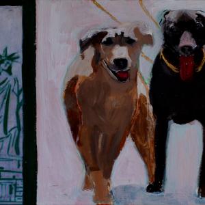 central park mixed media on canvan 0,20x0,50