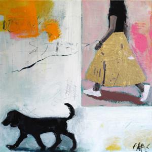 Street mixed media on canvas 0,60x0,60