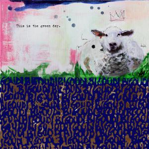 mouton 2020 technique mixte sur toile et impression sur plexi 0,60x0,60