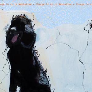 New york dogs 1m80x0,60 technique mixte et plexi imprimé