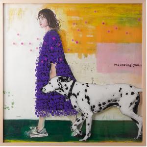 Following you impression sur plexi et technique mixte sur toile 1mx1m