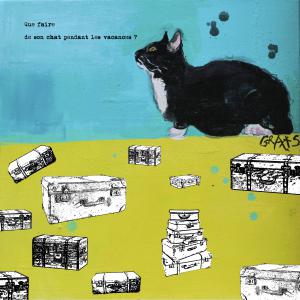 Vacancies 0,60x0,60 mixed media on canvas with printed plexiglass  2024