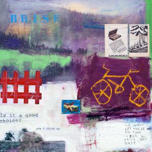 A walk 2012 1mx1m acrylique, collage , transcryl, oil stick,bâche carton riveté sur toile