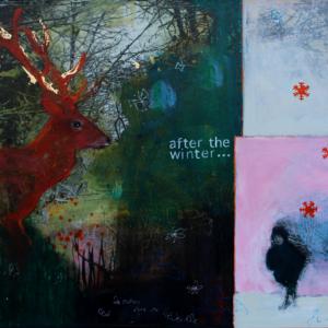 after rhe winter 1m50x1m technique mixte sur toile